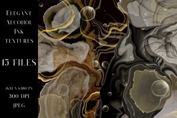 15 Elegant Alcohol Ink Abstract Textures