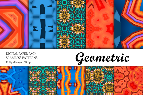 Background Digital Paper Orange Blue