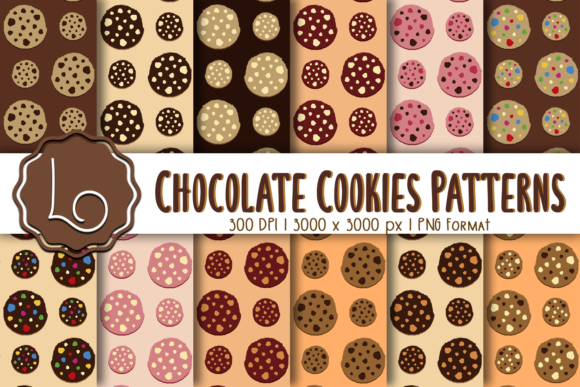 Chocolate Cookies Patterns: A Versatile Design Resource for Modern Creators