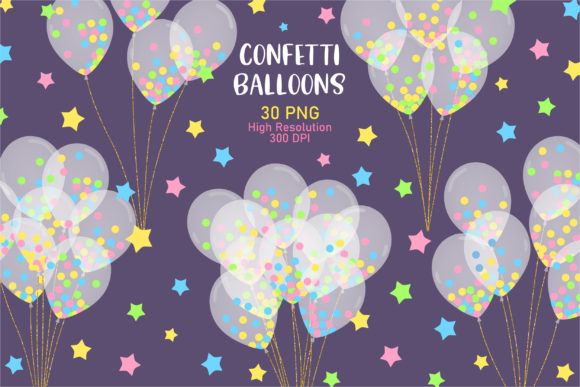 Confetti Balloons Clip Art: A Versatile Tool for Creative Expression