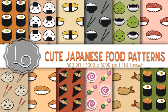 Cute Japanese Food Patterns: A Versatile Design Resource for Creative Projects