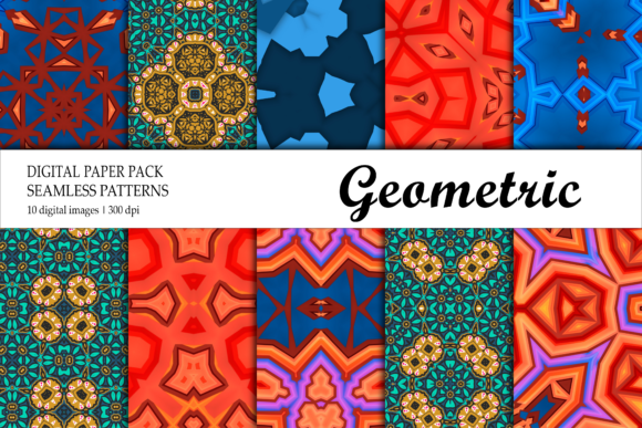 Digital Paper Geometric Blue Red Line: A Versatile Tool for Modern Designers