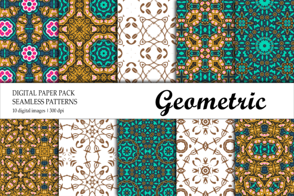 Digital Paper Geometric Purple Gold Navy: A Versatile Design Resource for Creators and Businesses
