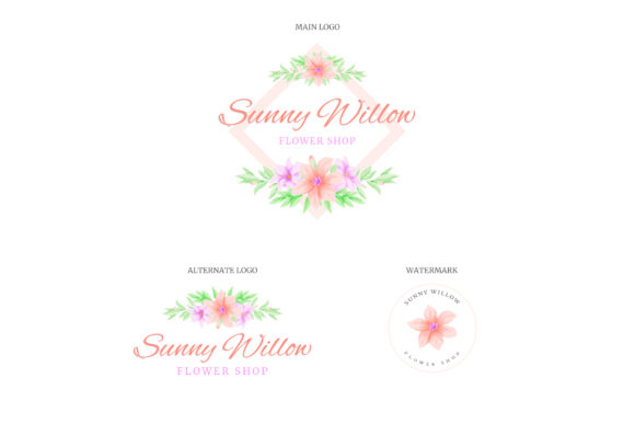 Flower Shop Logo Design: A Watercolor Touch for Event Planners and Creatives