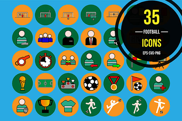 Football Icon Set Filled Outline Style: A Versatile Design Solution for Digital and Print Projects