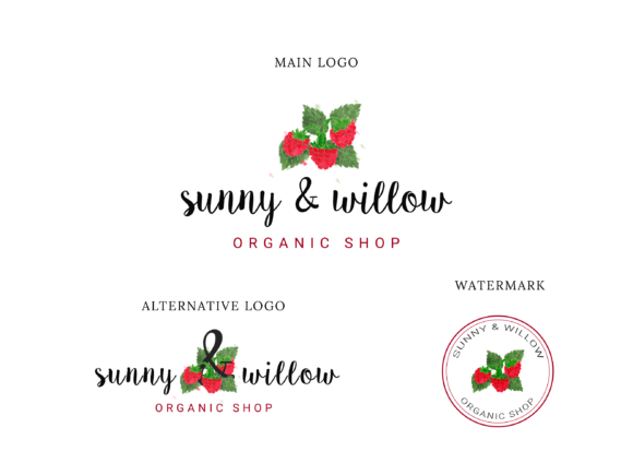 Organic Shop Fruit Logo Design