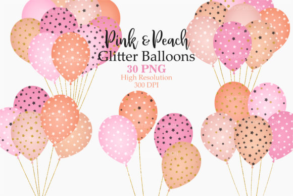 Pink Peach Glitter Balloons Clip Art: A Strategic Tool for Creative and Business Success