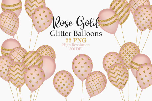 Rose Gold Glitter Balloons Clip Art: A Strategic Tool for Creative and Professional Projects