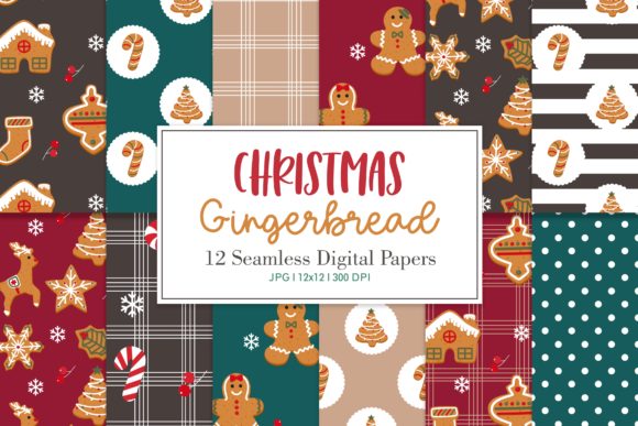 Seamless Pattern Christmas Gingerbread: A Versatile Digital Design for Creative Projects