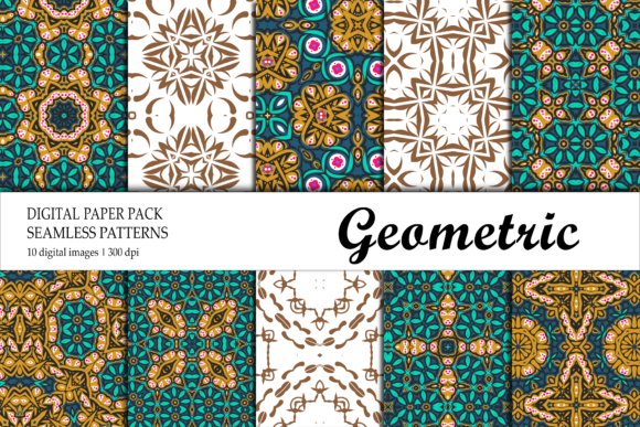 Wallpaper Geometric Green Brown Purple