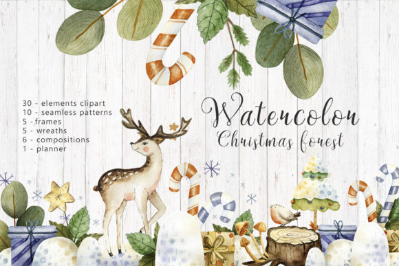 Watercolor Christmas Forest: A Unique Blend of Tradition and Artistry